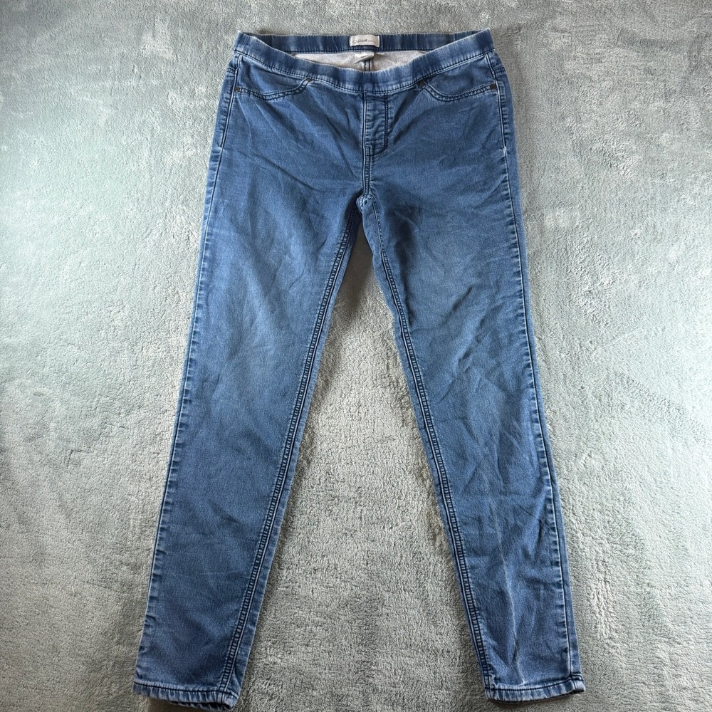 Jaclyn Smith Collection Blue Pull On Jeggings Womens Size Medium M Stretch Denim